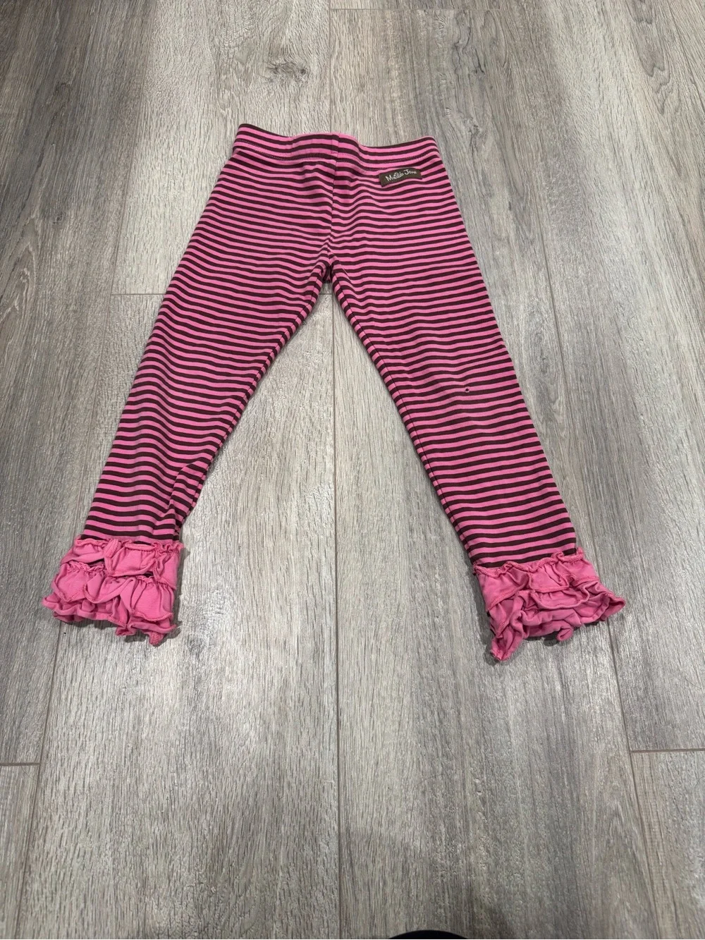 Matilda Jane Friendly Mime Striped Ruffle Leggings